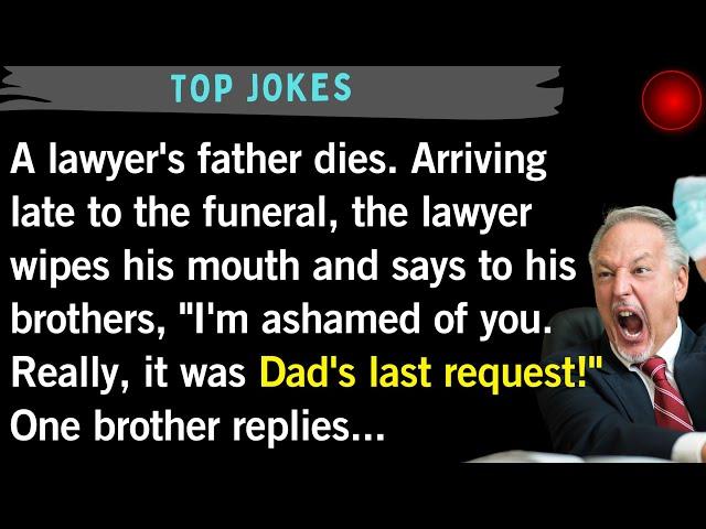 New jokes: "Late Arrival Sparks Family Drama at Dad's Funeral!". | Old man Jokes 