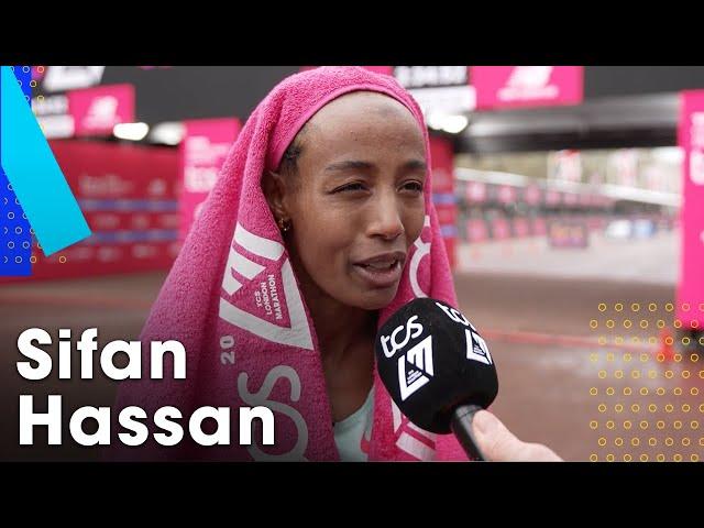 "What the hell am I thinking?!" - Sifan Hassan after incredible 2023 TCS London Marathon victory.