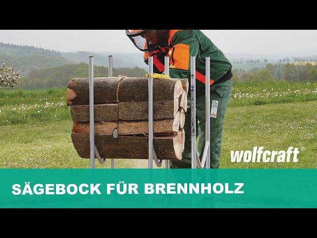 Sägebock: Brennholz sicher und gleichmäßig sägen | wolfcraft