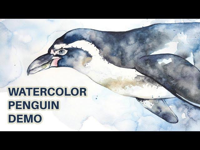 Watercolor Penguin Tutorial - Loose Watercolor with Realism