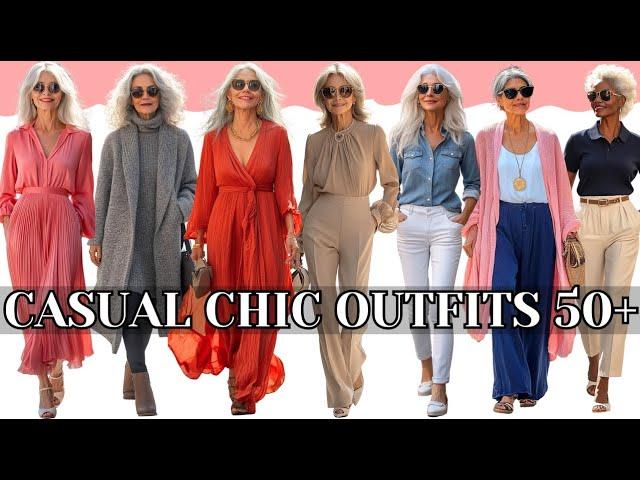 Casual Chic: Stylish and Comfortable Outfits for Mature Women Over 50+ 60+ 70+