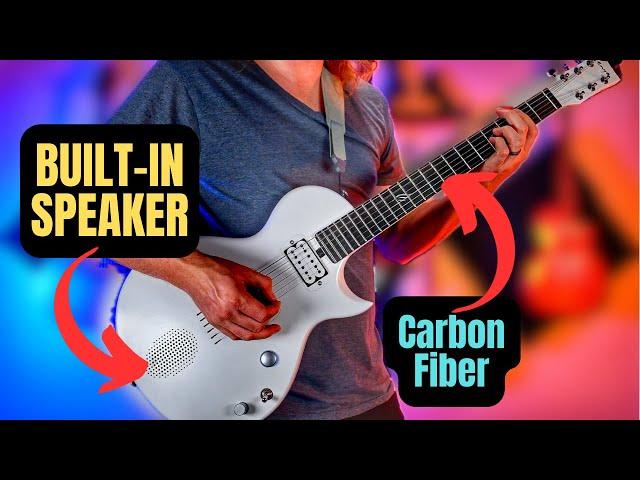 CARBON FIBER Electric Guitar w/SPEAKER + FX - Enya Nova Go Sonic