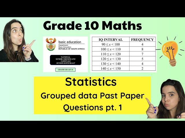 Statistics Grouped data Exam past paper Questions part 1