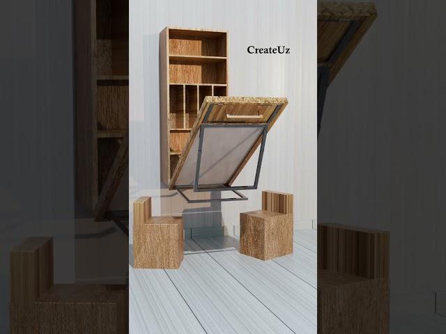 Is This the Coolest Space-Saving Desk Ever? #spacesaving #shorts
