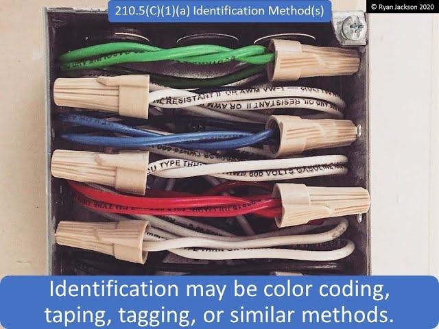 210.5 of the 2020 National Electrical Code (identification of branch circuits).