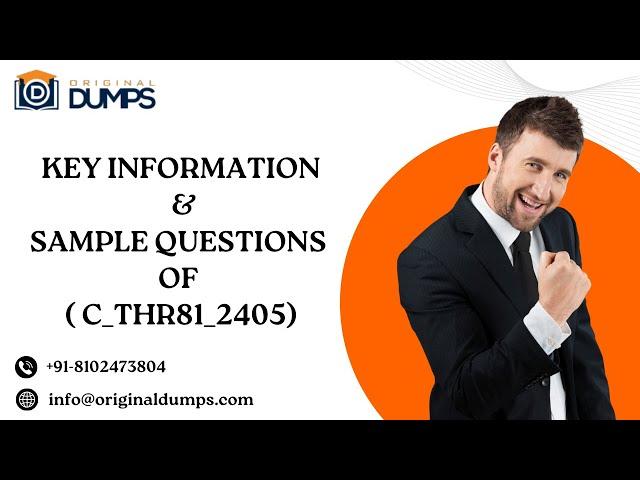 Sample Questions for C_THR81_2405: SAP SuccessFactors Employee Central Core