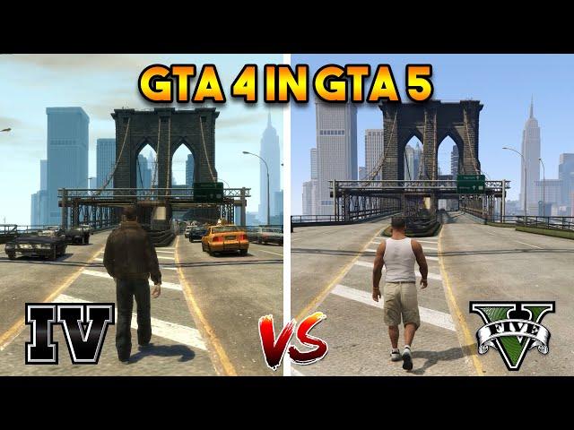 GTA 5 VS GTA 4 : LIBERTY CITY MAP LOCATIONS