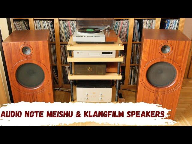 Audio Note Meishu Amp. & Klangfilm KL405 Speakers. #audionote #klangfilm