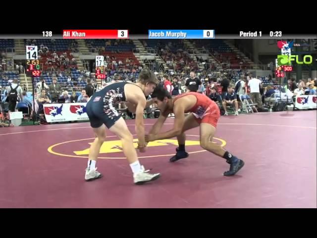 Junior 138 - Ali Khan (California) vs. Jacob Murphy (Georgia)