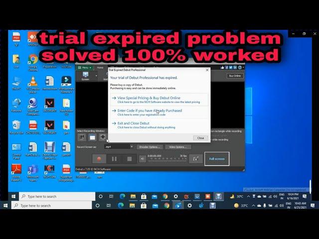 activate NCH/ debut video capture software || trial expired debut professional registration code