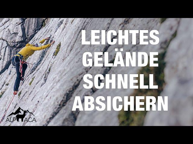 Schnelles sichern im leichten Klettergelände