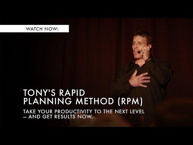 Tony Robbins' Rapid Planning Method