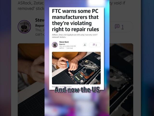 FTC Going After Warranty Void Sticker