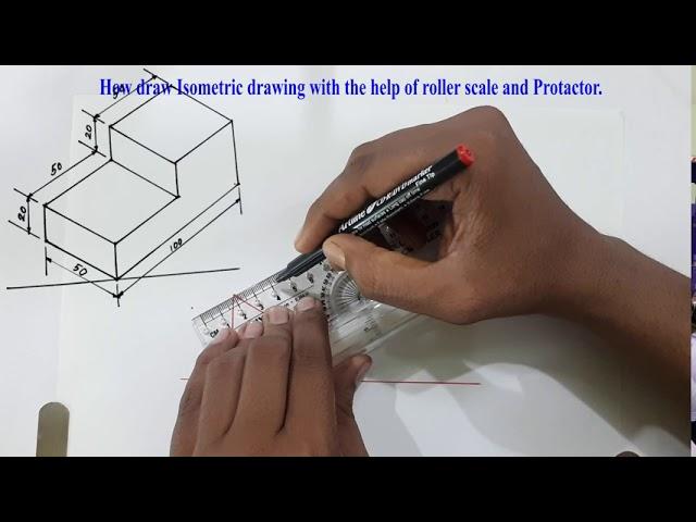 How to draw isometric view with roll and draw scale