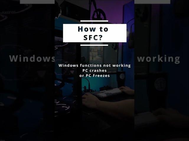 How to windows system file checker? SFC #shorts