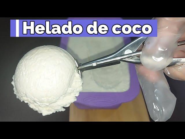 helado de coco casero con tres ingredientes