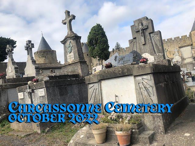 Walking through Carcassonne Cemetery