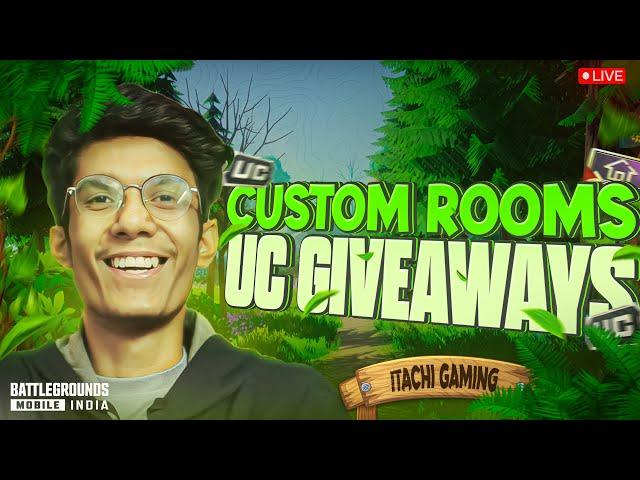 BGMI LIVE CUSTOM ROOM | RP AND UC GIVEAWAY EVERY MATCH | CHANNEL MEMBERSHIP IS ON!