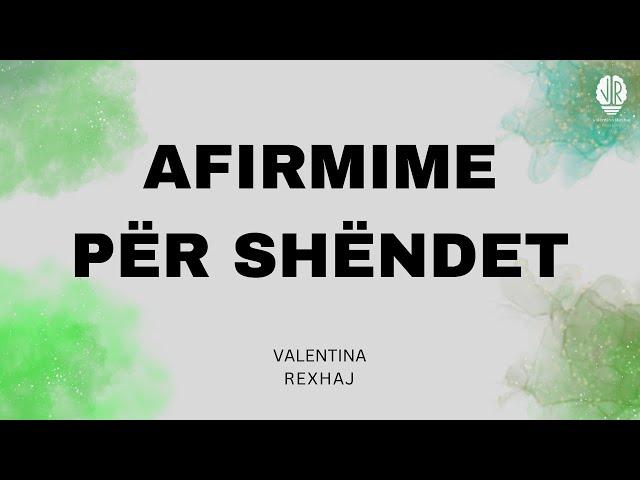 Afimime pozitive para dhe gjatë gjumit për Shëndet - Valentina Rexhaj