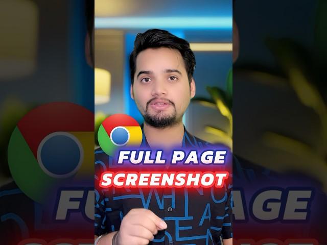 Chrome full webpage screenshot #screenshot #chrome #chrometips #windows #tech #shorts #techayas