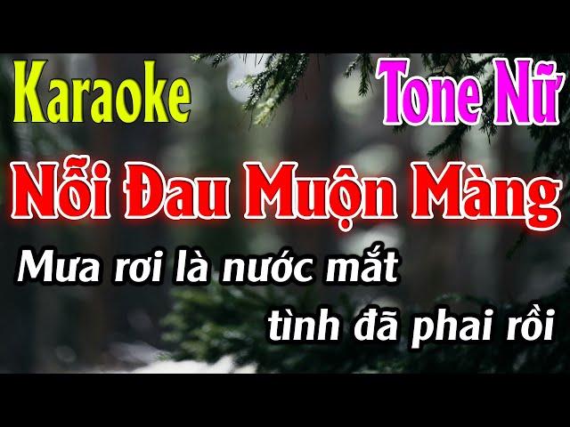 Nỗi Đau Muộn Màng Karaoke Tone Nữ ( C#m ) Karaoke Lâm Organ - Beat Mới