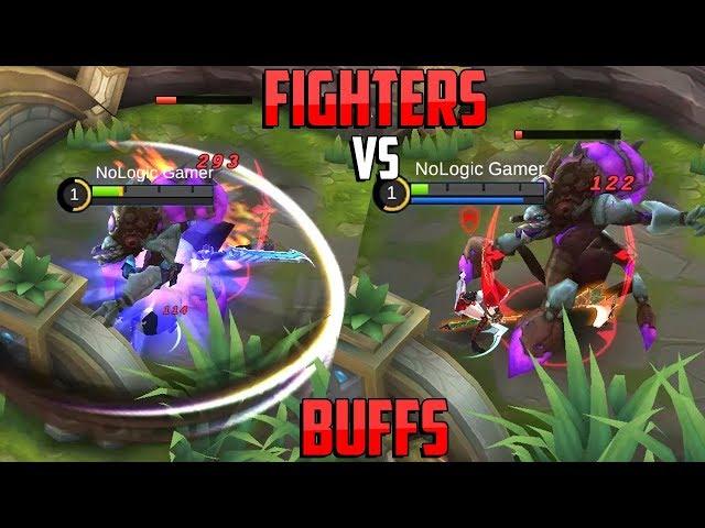 CAN ALL FIGHTERS SOLO NEW BUFF AT LEVEL1? | MOBILE LEGENDS - EXPERIMENTS | MLBB