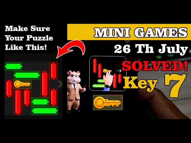 Mini Games Puzzle 26 July Solved | Daily Reward Hamster Kombat Mini Games