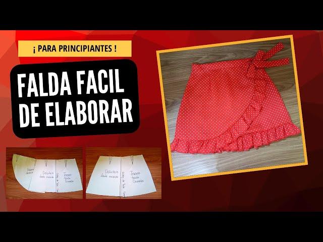 Cómo hacer falda cruzada con olán? principiantes de la costura. Realiza tu patrón básico de falda.