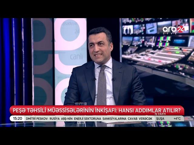 Peşə Təhsili üzrə Dövlət Agentliyinin direktoru peşə təhsili ilə bağlı sualları  cavablayıb