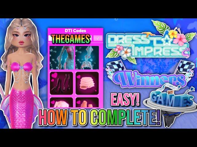 HOW TO COMPLETE THE GAMES EVENT IN DRESS TO IMPRESS & GET THE NEW MERMAID SET *NEW CODE* EASY! 