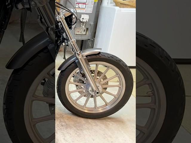 HARLEY SPORTSTER FRONT FENDER LOWER & CHOP.  Not bad for an old & twisted Fender