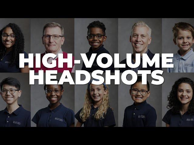 High Volume Headshots - School Portraits, Corporate, Performing Artists