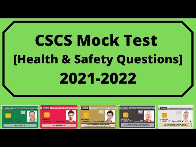 CSCS test 2021 | citb health and safety test 2021| cscs revision 2021 | cscs card | CiTB test