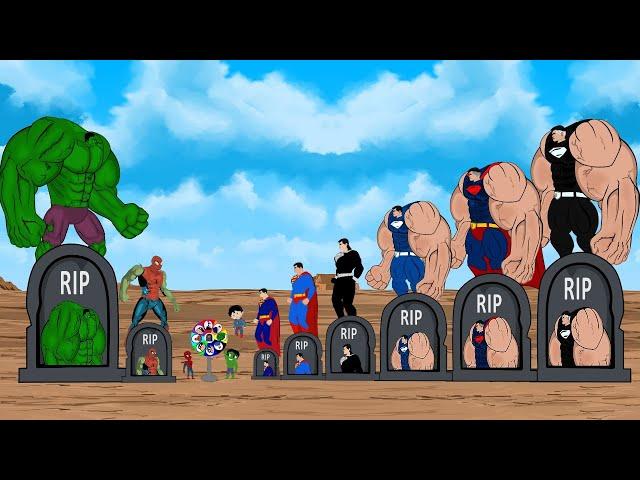 Rescue HULK & SPIDERMAN vs Evolution of SUPERMAN: Returning from the Dead SECRET - FUNNY CARTOON