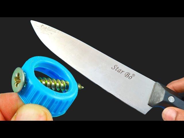 Easy Way To Sharpen A Knife Like A Razor sharp ! Top 4 Sharpening ideas