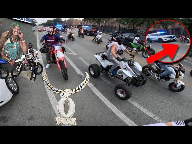 *RAW* POLICE CHASE DIRTBIKES OFF O BLOCK IN CHICAGO! * BIKE GETS CAUGHT!? *