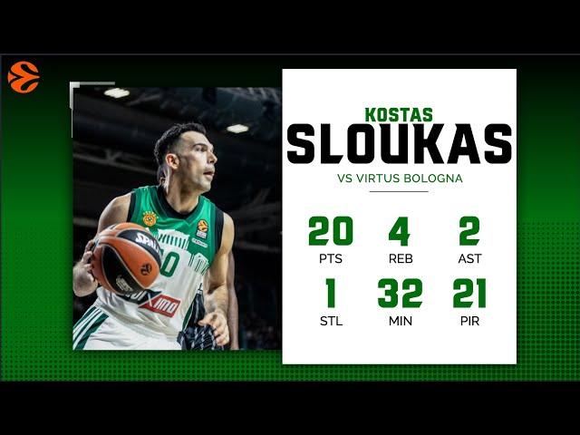 Virtus Bologna - Panathinaikos 79-81 Kostas Sloukas (20 Points, 21 PIR)