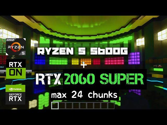 RTX 2060 SUPER + R5 5600G MINECRAFT RAY TRACING MAX SETTINGS FPS ON