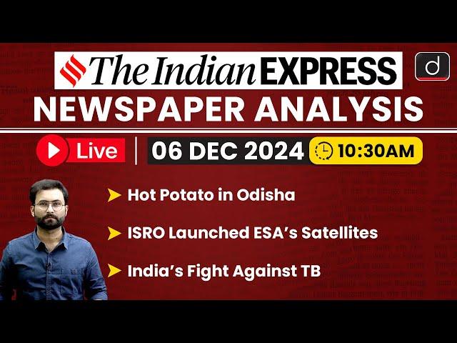 LIVE Newspaper Analysis | 06 December 2024 | The Indian Express | Drishti IAS English