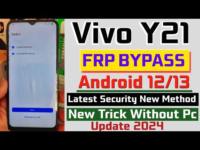 Vivo Y21 Frp Bypass Android 12 New Security 2024 || Vivo Y21 (2111) Google Account bypass Without Pc