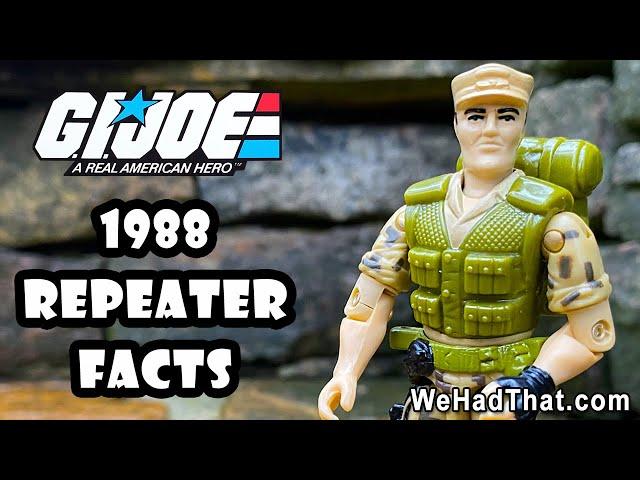 G.I. Joe Repeater: Stedi-Cam Machine Gunner Vintage 1988 Hasbro Action Figure Comic Book Review ARAH