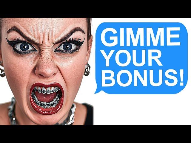 r/Relationships Karen Demands My $50K Bonus… Huge Mistake!