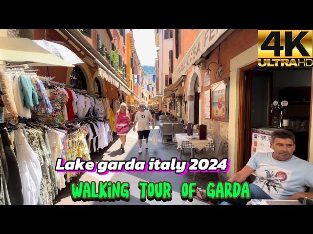 GARDA TOWN:THE MOST BEAUTIFUL WALK IN LAKE GARDA ITALY - THE MOST BEAUTIFUL PLACE IN LAKE GARDA.4K