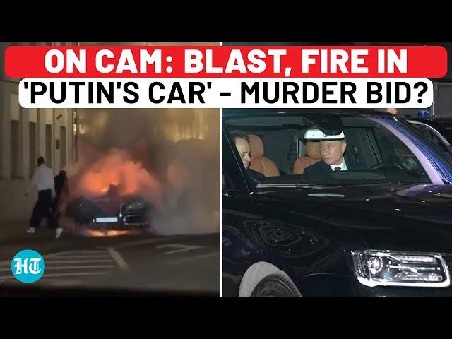 On Cam: Blast In 'Putin's Car', Huge Fire Near Russia Spy Agency HQ, Days After Zelensky's Threat