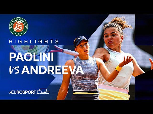 Jasmine Paolini vs Mirra Andreeva | Semi-Final | French Open 2024 Extended Highlights 