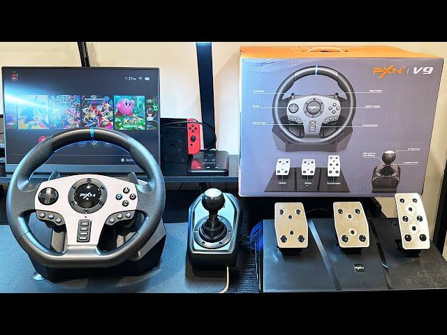 Unboxing and Setup PXN-V9 Racing Wheel | Nintendo Switch | Gameplay