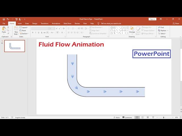 Fluid Flow Animation in Pipeline using Arrows | Powerpoint Tutorial