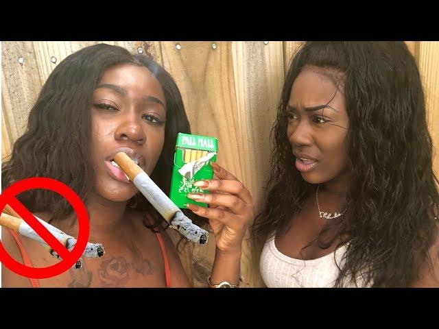 SMOKING CIGARETTE PRANK ON SISTER (GONE WRONG)