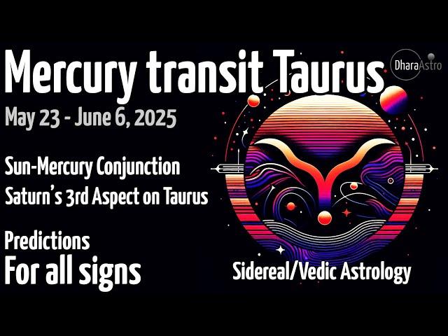 Mercury Transit in Taurus 2025 | Sun-Mercury Conjunction, Saturn Aspect | Vedic Astrology #astrology