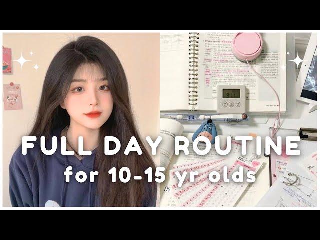 10 -15 year olds FULL DAY routine ~ step by step️